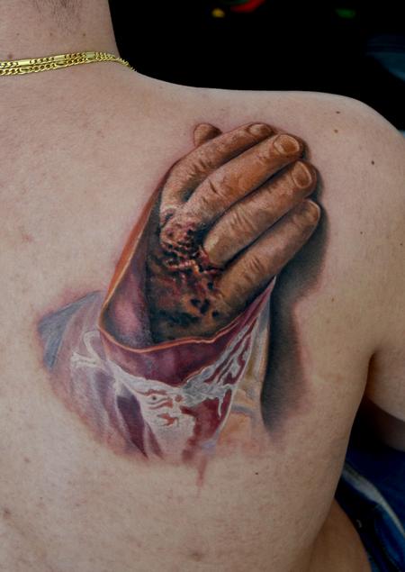Tattoos - Hand of PAdre Pio - 102164
